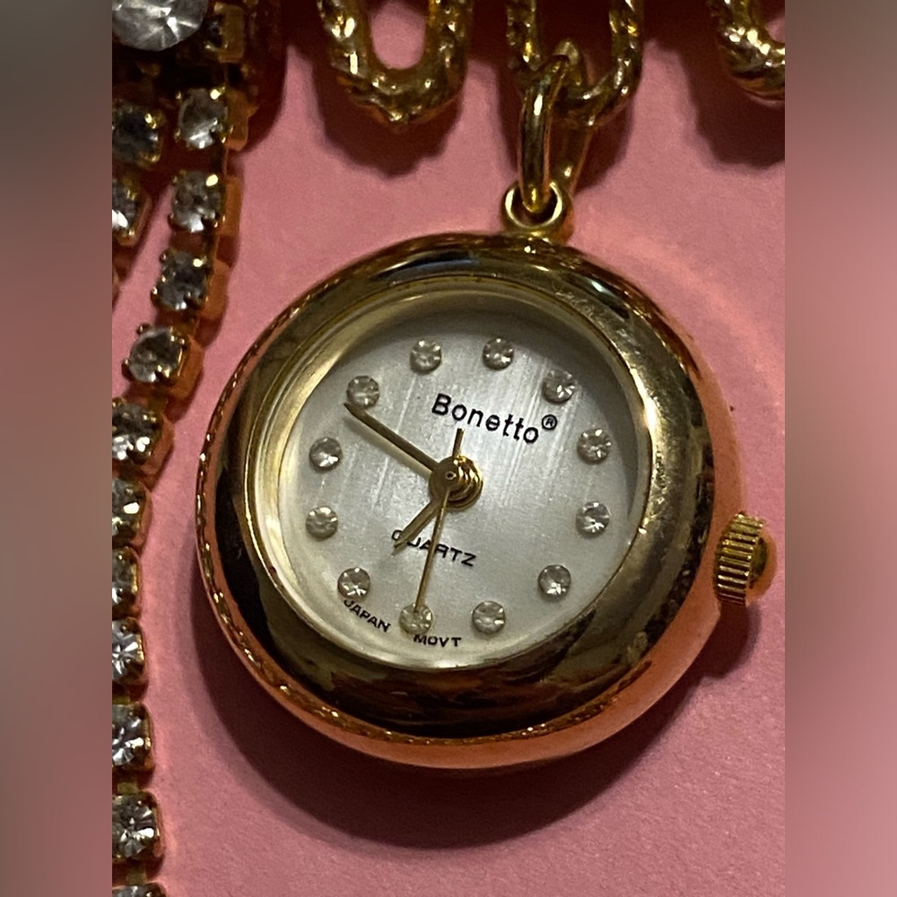 Bonetto Costume Watch Brooch for Parts or Repairs #9576 - Picture 2 of 6